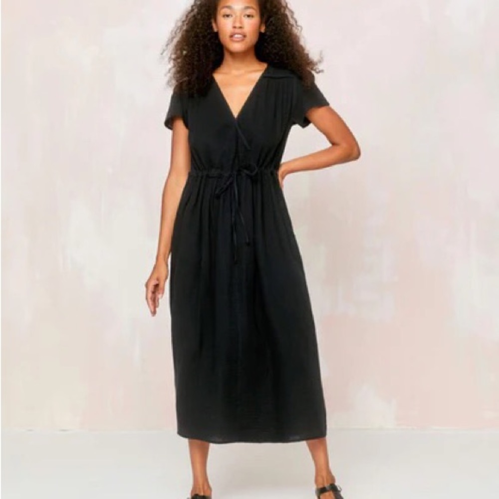 Christy Dawn Size XL Dawn Dress in Eclipse Black V Neck